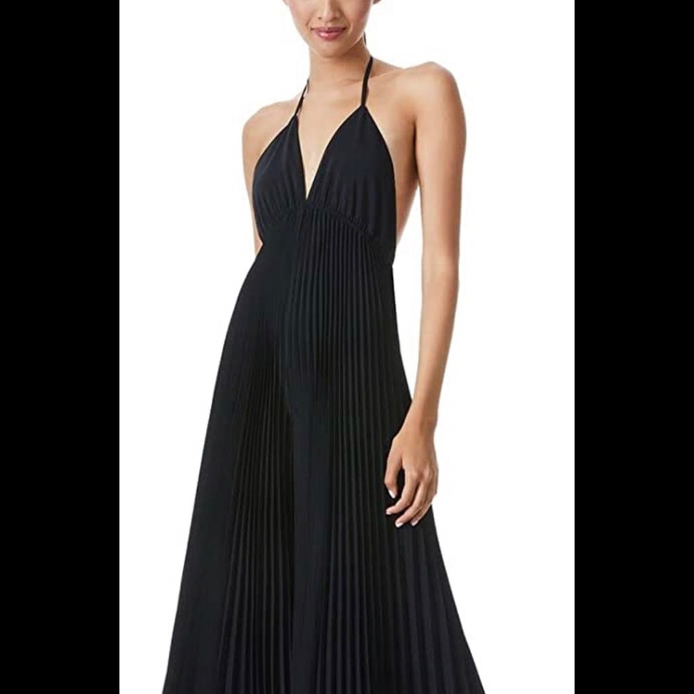 Never worn Alice and Olivia by Stacey Bendet  pleated jumpsuit black size 0.